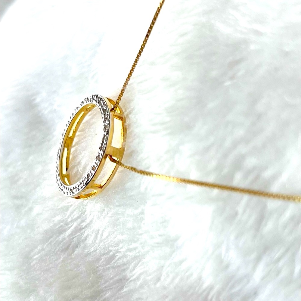 Diamond circle of love and life Pendant - Picture 3 of 7